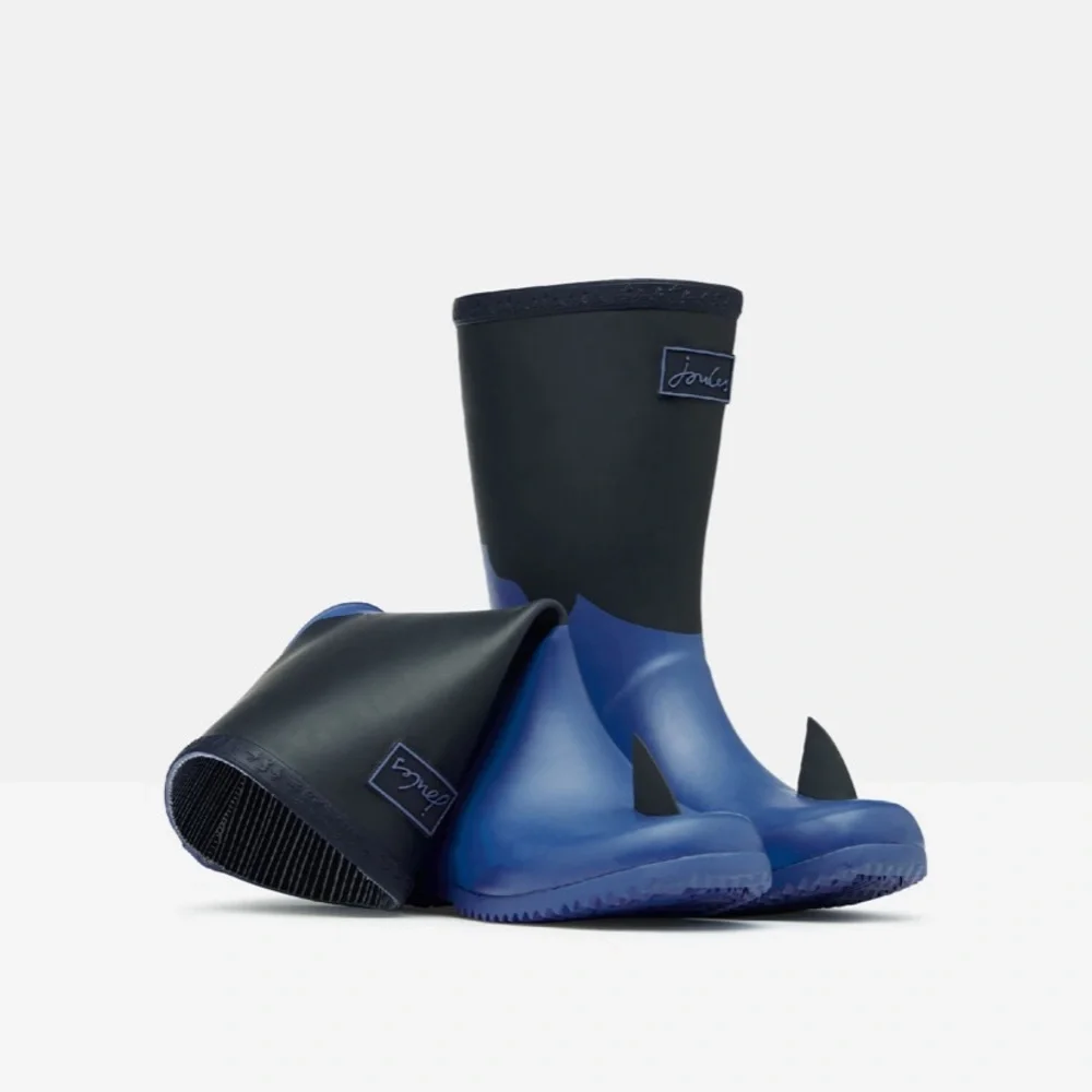 New Joules Shark Waterproof Kids Rain Boot 🦈 Sz: 1